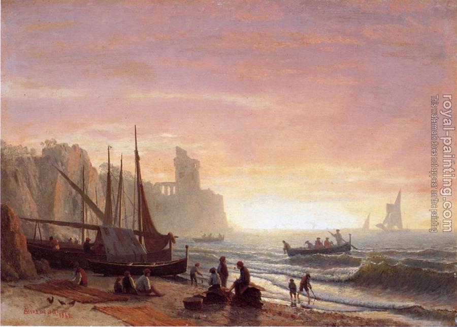 Albert Bierstadt : The Fishing Fleet